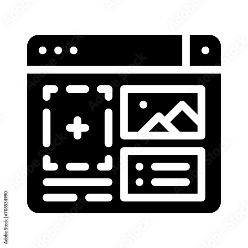 website builder glyph style vector icon for any project