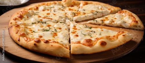Supreme white pizza