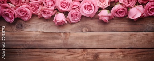 Pink Rose wooden boards with texture as background  © Lenhard