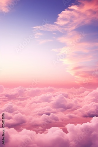 Pink sky with white cloud background 