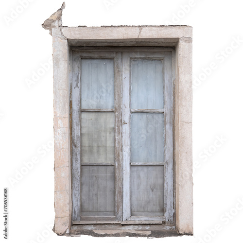Puerta vieja y gastada de madera © Unimodels