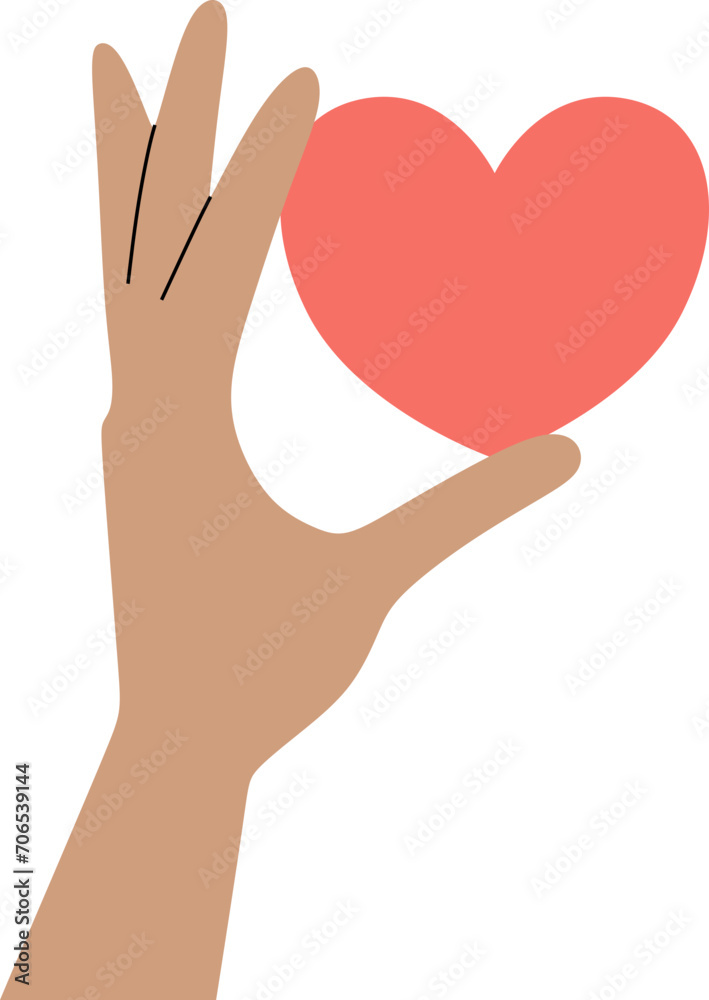 Hand Love Illustration Element Hand Love Illustration Element