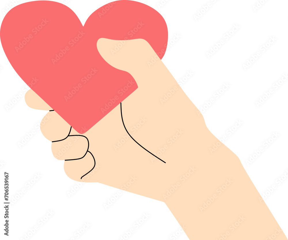 Hand Love Illustration Element Hand Love Illustration Element