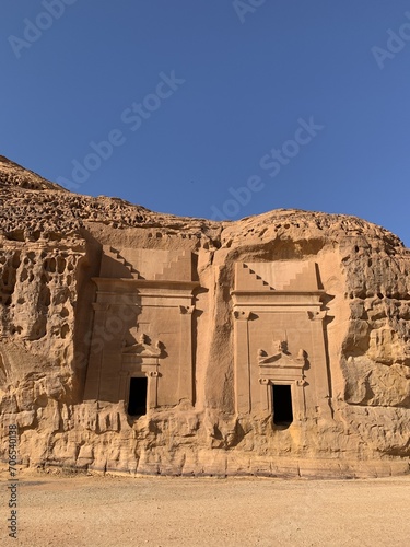 The ancient tombs of Hegra (A.K.A. Al-Hijr or Mada'in Salih) in Al-Ula, Saudi Arabia photo