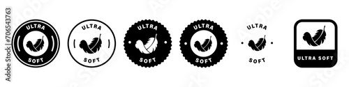 Ultra Soft Stickers. Labels for product package. photo