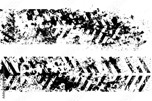 Rough black texture vector tape. Distressed overlay texture. Grunge sign. Vector. Black isolated.