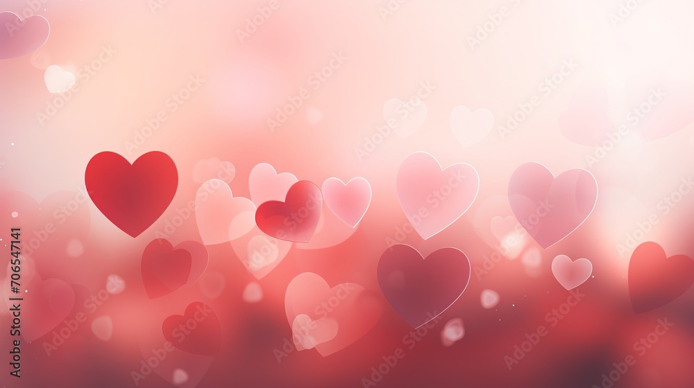 A vector Valentine's Day wallpaper with a blurred effect, showcasing abstract and softly blurred heart patterns. Generative Ai A vector Valentine's Day wallpaper with a blurred effect, showcasing abstract and softly blurred heart patterns. Generative Ai