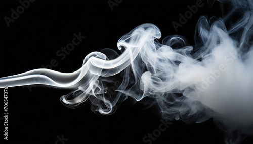 White smoke on pure black background