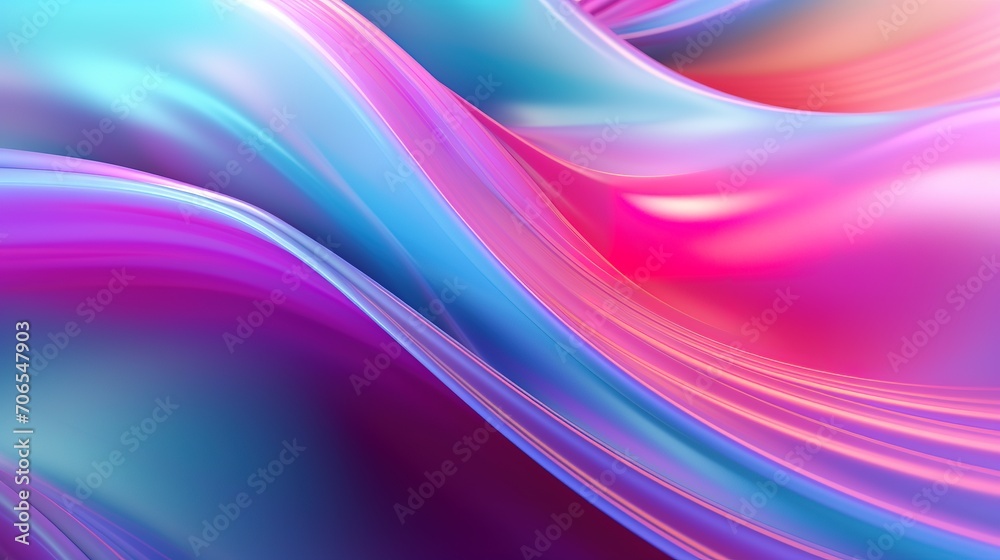Abstract 3d render of light emitter glass with iridescent holographic vibrant gradient wave texture. Design element for banner, background, wallpaper, header, poster or cover. Generative Ai Abstract 3d render of light emitter glass with iridescent holographic vibrant gradient wave texture. Design element for banner, background, wallpaper, header, poster or cover. Generative Ai