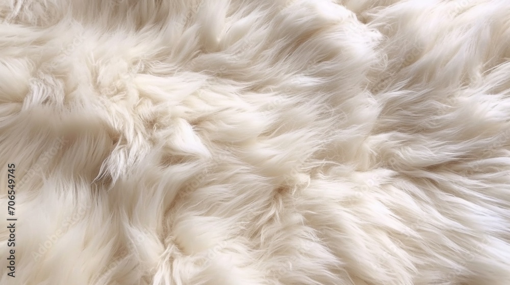 Background picture of a soft fur white carpet.wool.Generative AI Background picture of a soft fur white carpet.wool.Generative AI