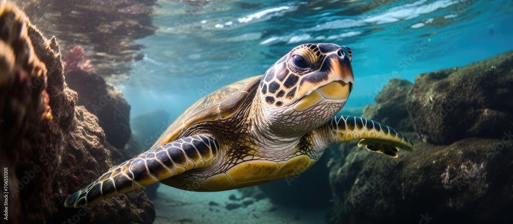 Fototapeta premium Sea turtle in Bali, Indonesia.