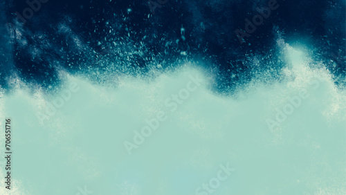 Blue dust explosion Isolated background. Abstract blue watercolor painted background. Watercolor blue background with sparkling, galaxy