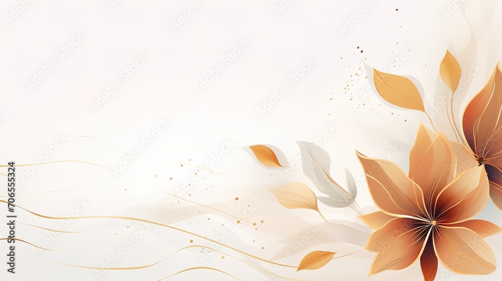 Abstract art background image. Luxury minimal style wallpaper with botanical flowers and leaves, organic shapes. Minimal Design for text, wedding card background, frame, cover. Generative Ai Abstract art background image. Luxury minimal style wallpaper with botanical flowers and leaves, organic shapes. Minimal Design for text, wedding card background, frame, cover. Generative Ai