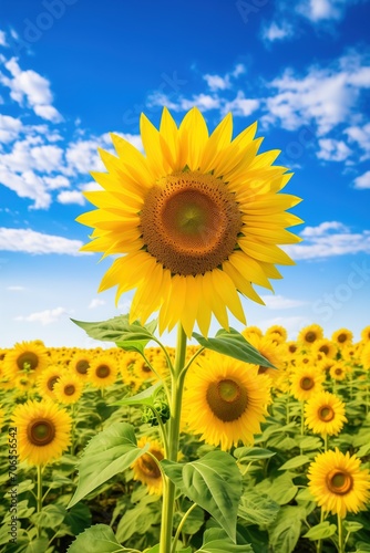 sunflowers in a field