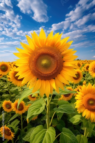 sunflowers in a field