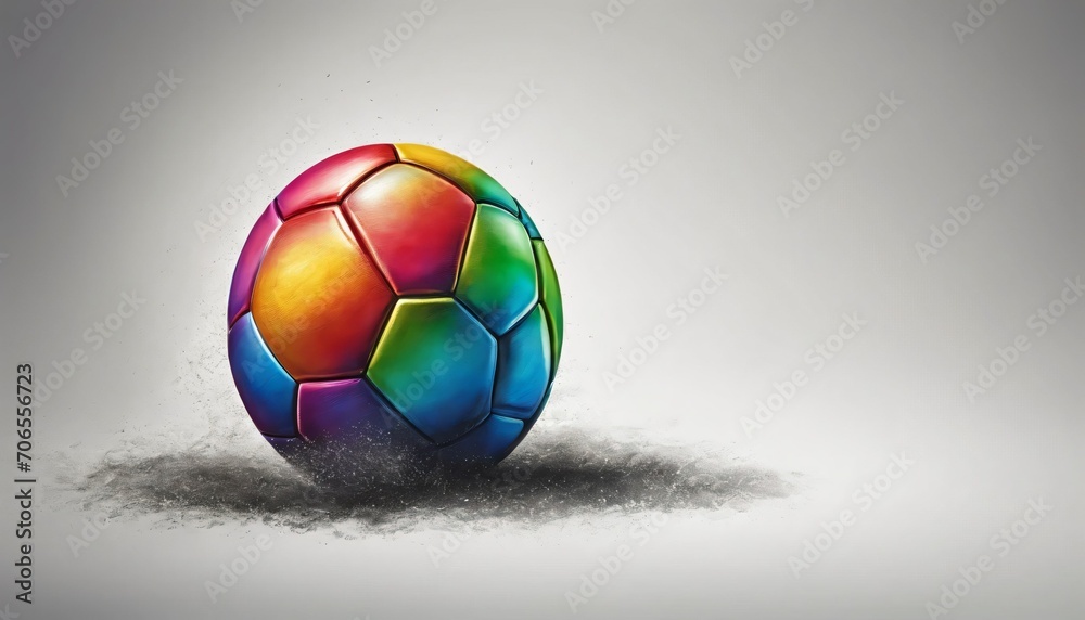 Fototapeta premium colorful soccer ball