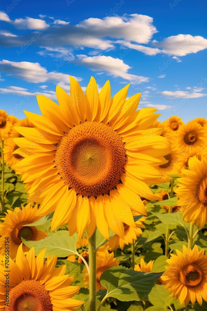 sunflowers in a field