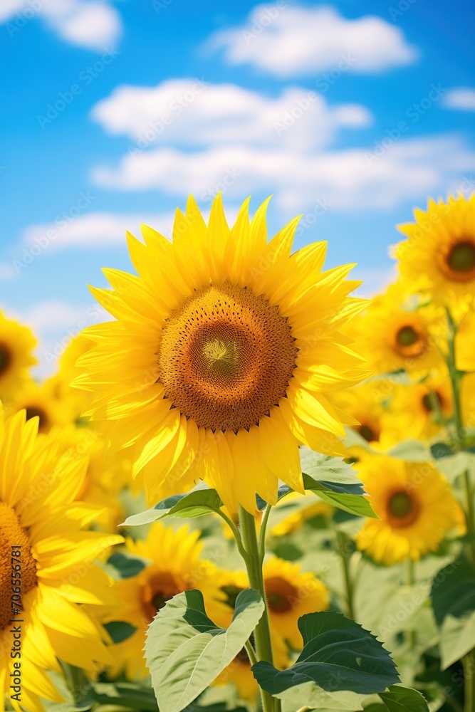 sunflowers in a field