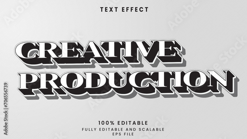 Creative Production editable text effect	