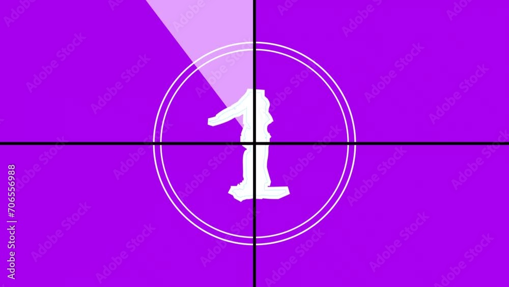 Old movie digital countdown and timer animation Old movie digital countdown and timer animation