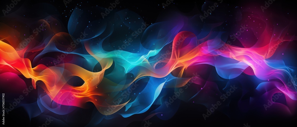 Abstract colorful lights flowing background