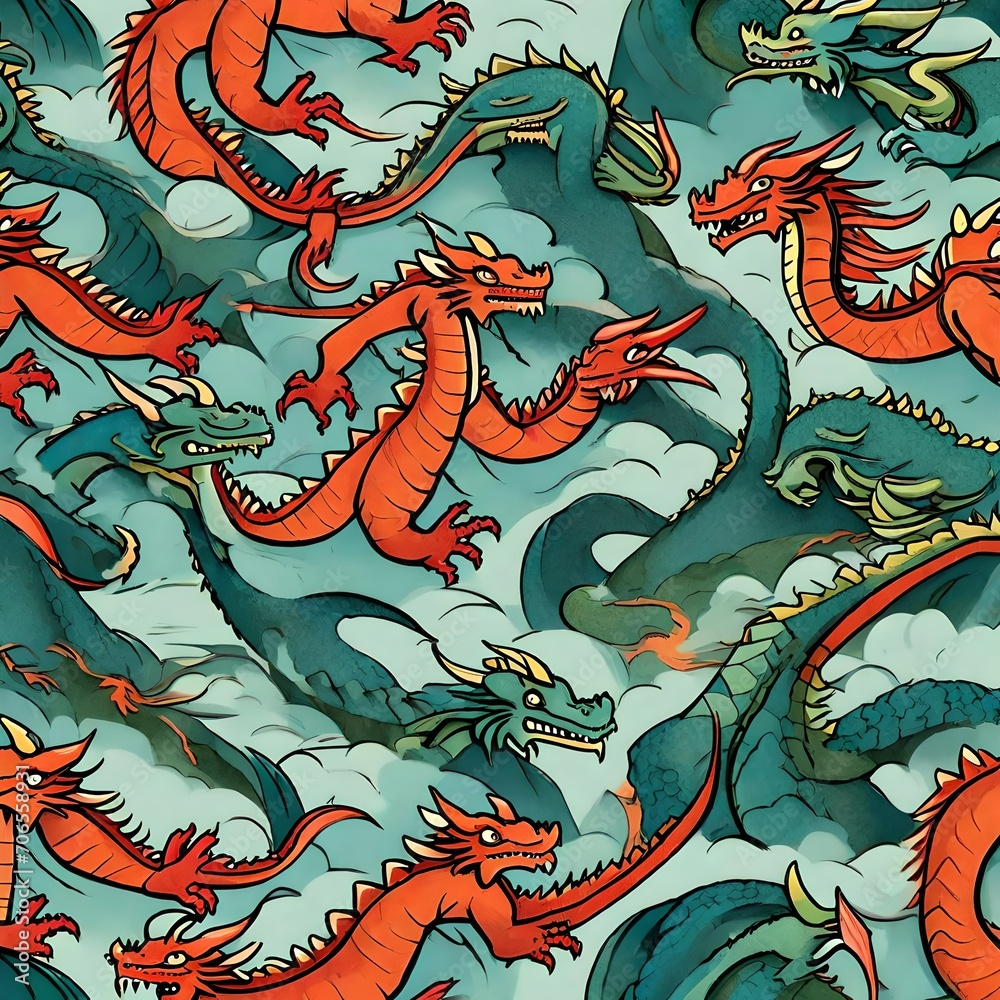 chinese dragon pattern
