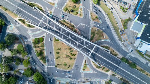 Metallic Bridge. Reinaldo de Oliveira Viaduct in the city of Osasco, Sao Paulo, Brazil.