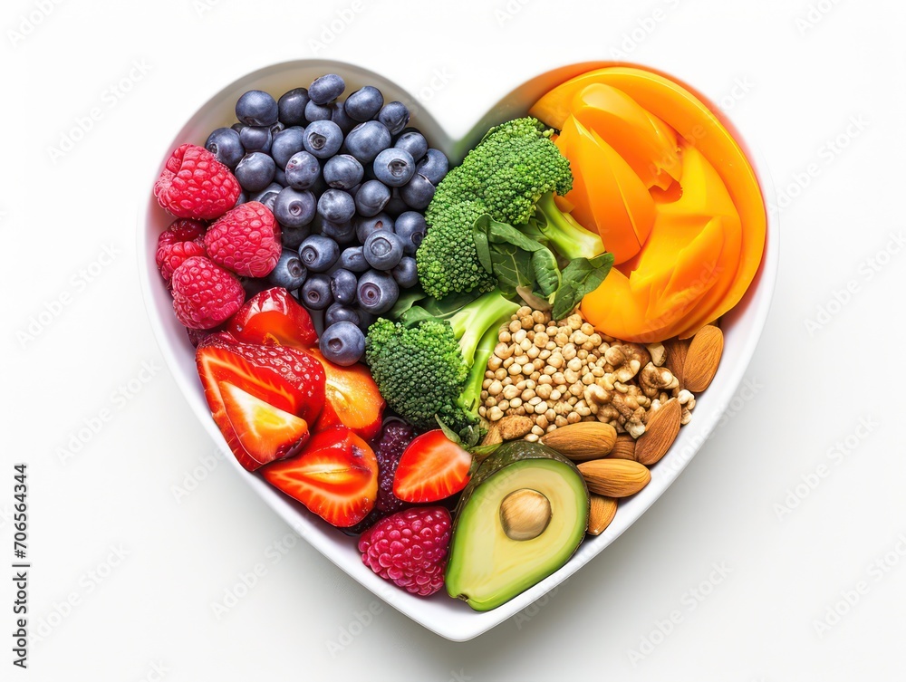 The healthy lifestyle of vibrant summer vegetables forms an appealing food concept, set against a white background. The healthy lifestyle of vibrant summer vegetables forms an appealing food concept, set against a white background.