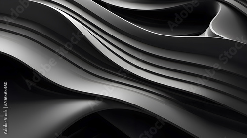Abstract 3d Black and White background