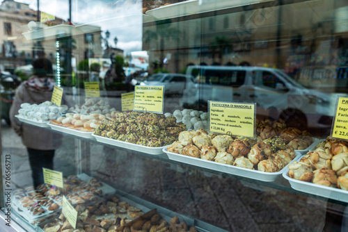 Display of a candy shop in Monreale, Palermo, Sicily, Italy