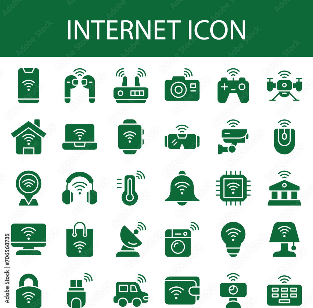 Set of internet icons Contains such as smart house smartphone network and more vector objects. Set of internet icons Contains such as smart house smartphone network and more vector objects.