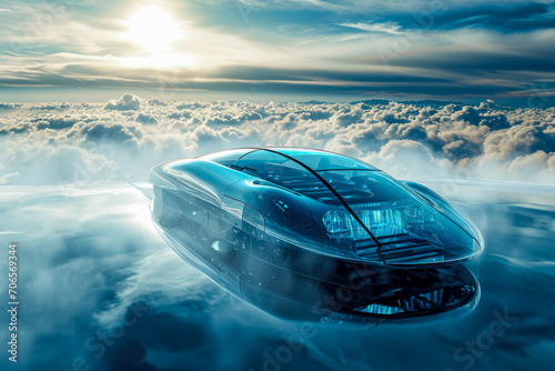 hydrogen fuel cell car emitting only water vapor photo