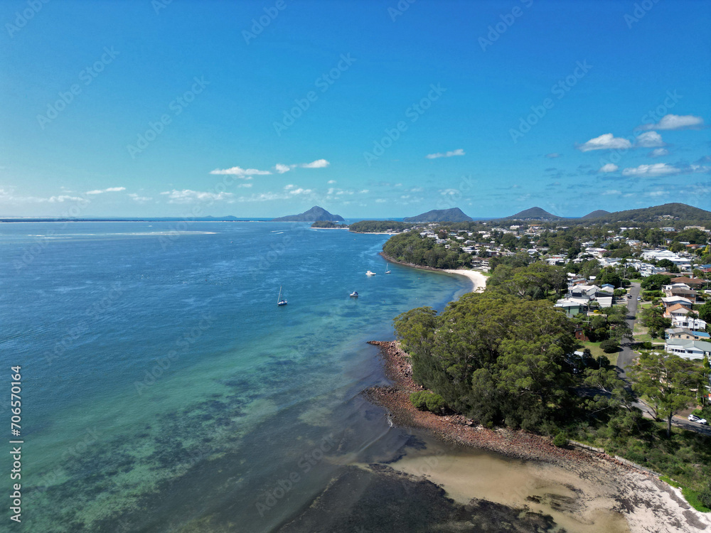 Picturesque view of Soldiers Point, Port Stevens, NSW, Australia