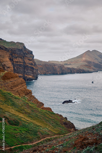 view of the coast of the sea, Madeira, Portugal