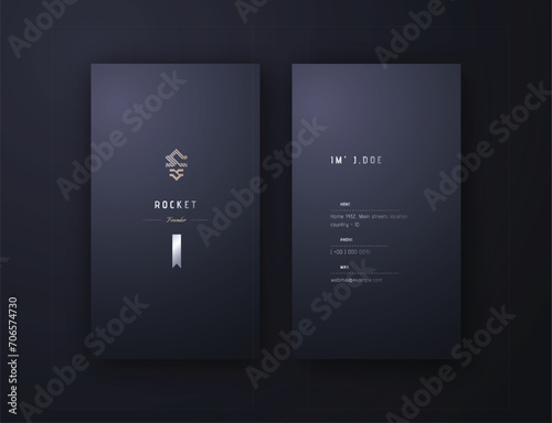 Bold Professionalism luxury vertical business card editable template,Purple Business Card Tailored for a Professional Look