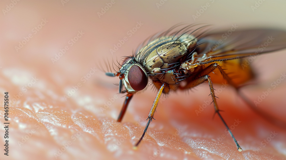 High Res Pictorial of Bug Biting Human,generated by IA High Res Pictorial of Bug Biting Human,generated by IA