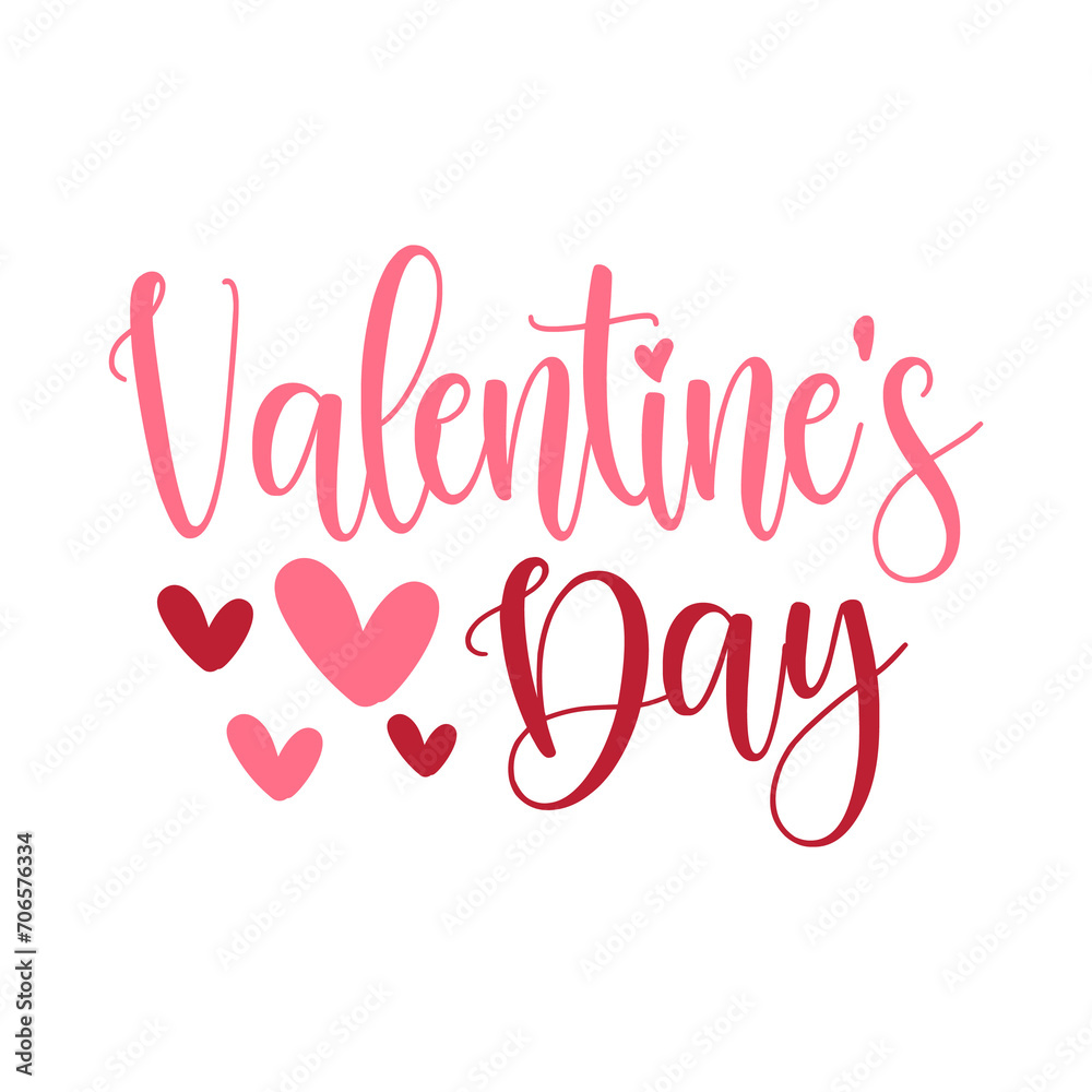 Valentine’s Day text phrase design on plain white transparent isolated background for shirt, hoodie, sweatshirt, apparel, card, tag, mug, icon, poster or badge