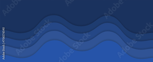 Vector blue line background curve element with black space for text and message design  overlapping layers