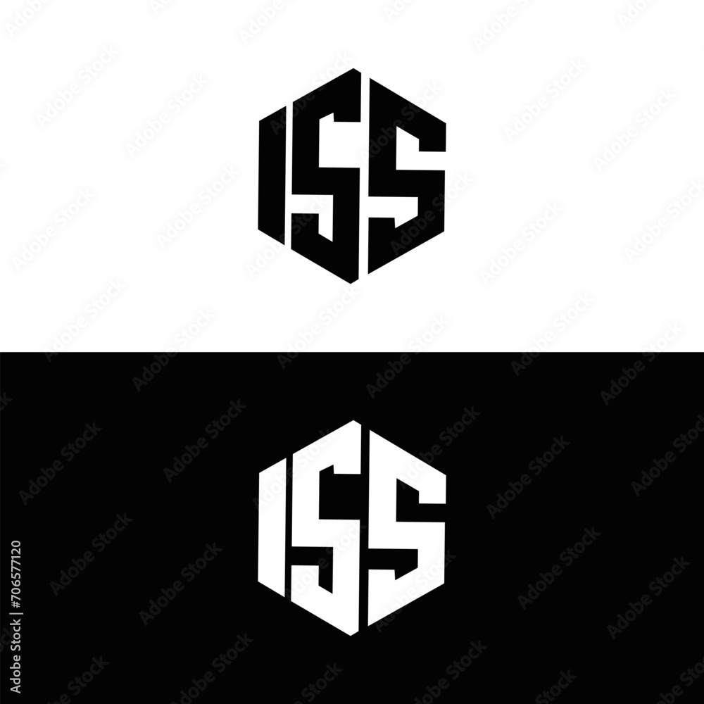 ISS logo. I S S design. White ISS letter. ISS, I S S letter logo design. Initial letter ISS letter logo set, linked circle uppercase monogram logo. I S S letter logo vector design.	
