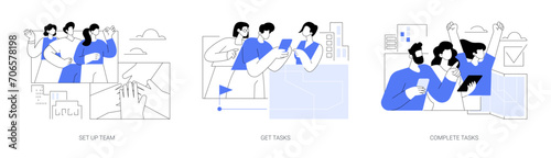 City quest isolated cartoon vector illustrations se