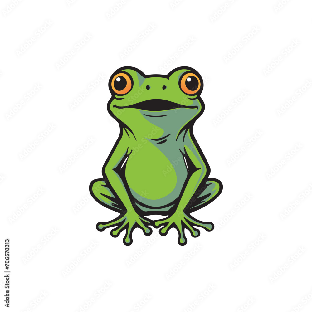 green frog vector animal cartoon green frog vector animal cartoon