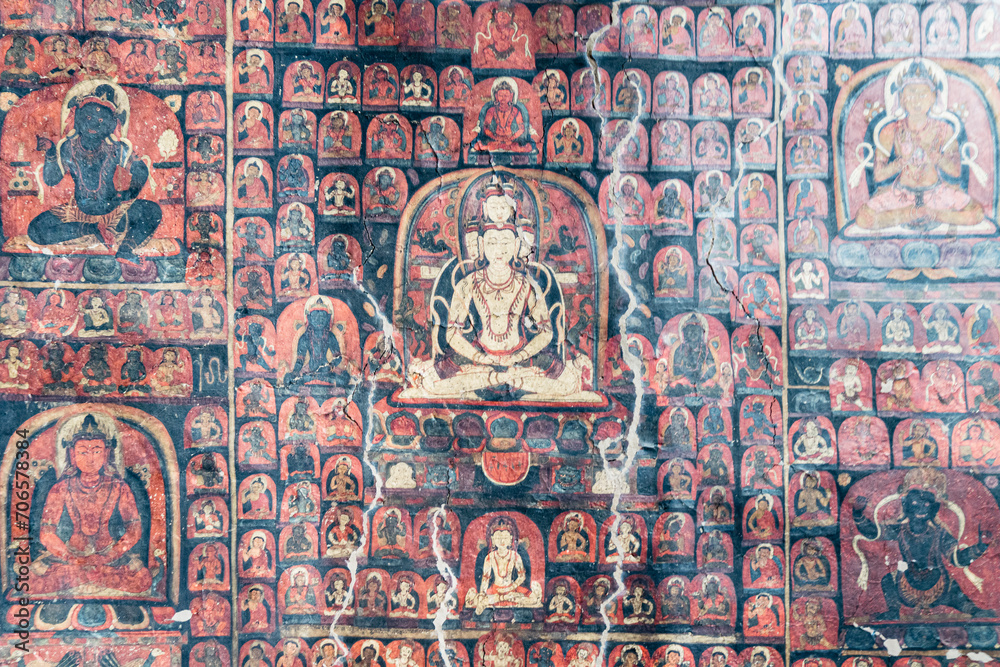 Frescoes of Wanla Monastery, Thangka, Buddhist Art, Tibetan Buddhism
