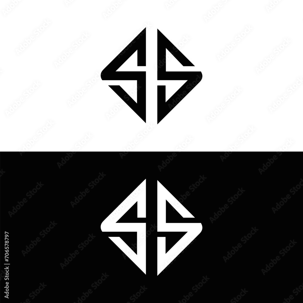SS logo. S S design. White SS letter. SS, S S letter logo design. Initial letter SS letter logo set, linked circle uppercase monogram logo. S S letter logo vector design.	
