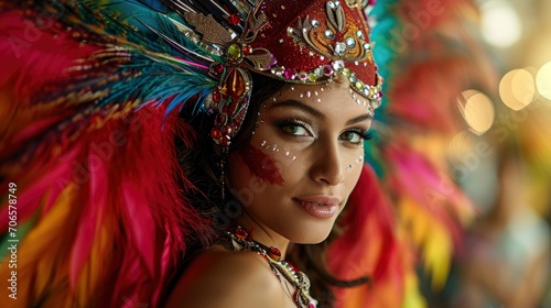 Full body shot of sensual woman Rio carnival participant © shooreeq
