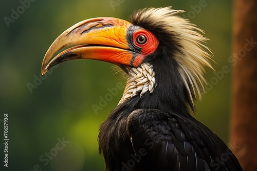 Hornbill in forest 