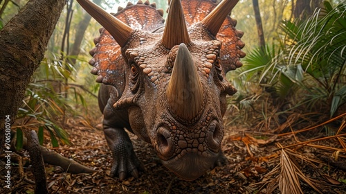 a triceratops