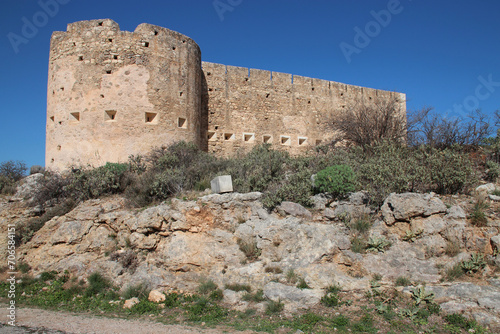 ruined fortress in aptera in crete in greece © frdric