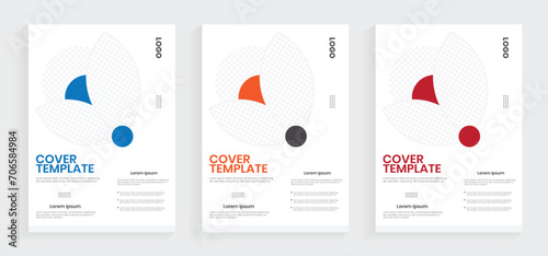 A4 annual report book cover design. Iconic flower shape brochure front cover design. Editable print journal, paperback planning layout.