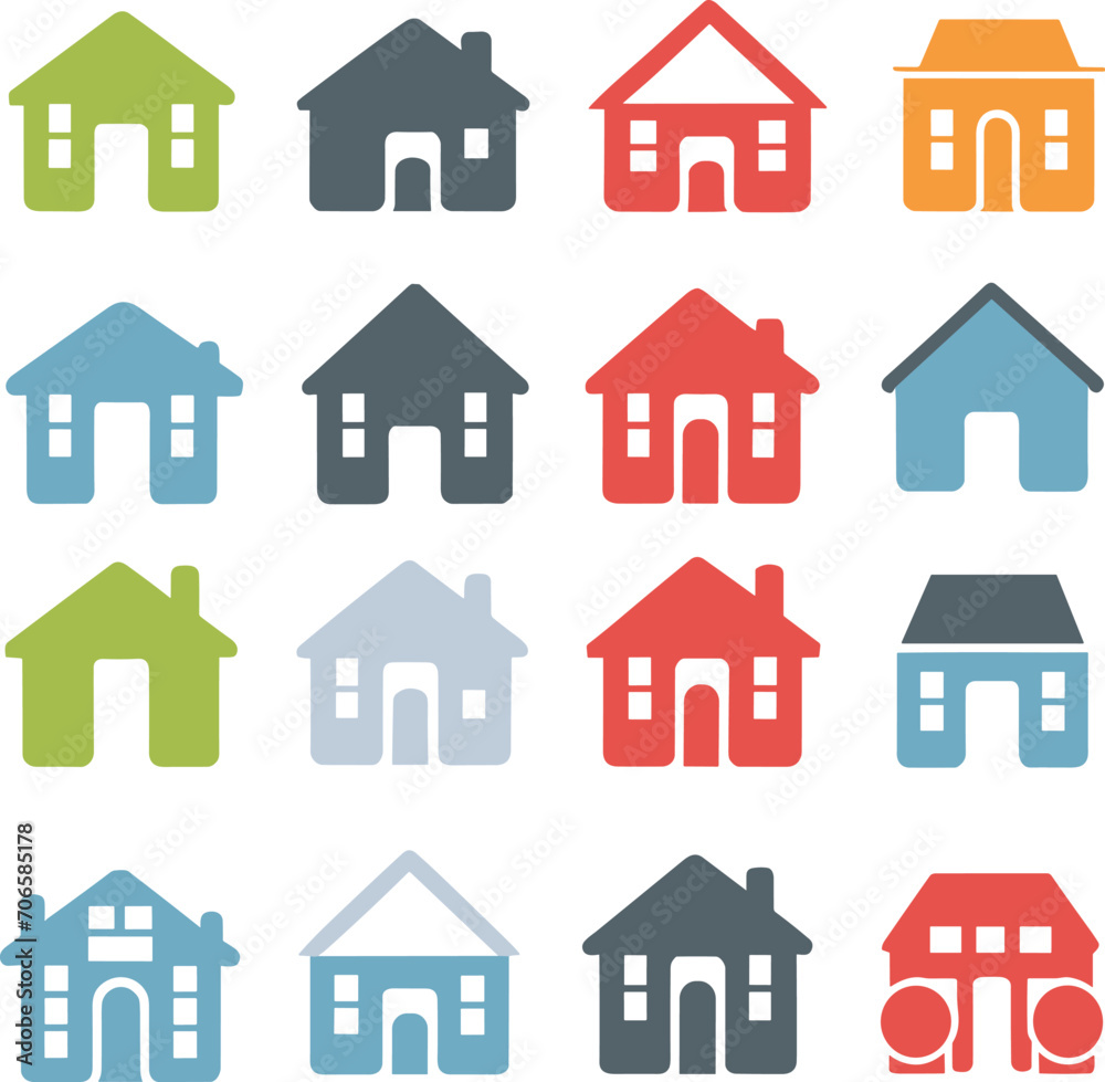 Fototapeta premium set of houses