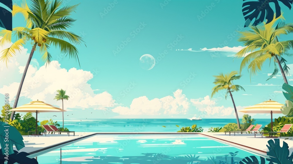 Obraz premium Serene Summer: Sky Blue